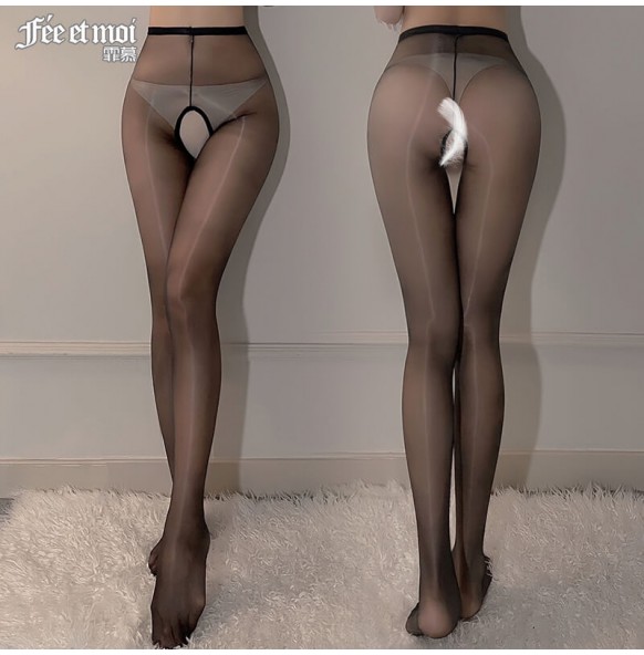 FEE ET MOI Shine Anti-slip Waist High Hollow Stockings (Black) FEE ET MOI Shine Anti-slip Waist High Hollow Stockings (Black)